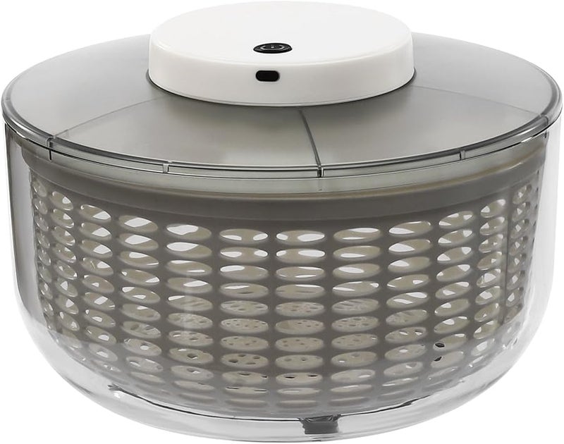 Gray 6Qt Electric Salad Spinner Vegetable Washer Dryer for Kitchen Cafeteria - Image 2